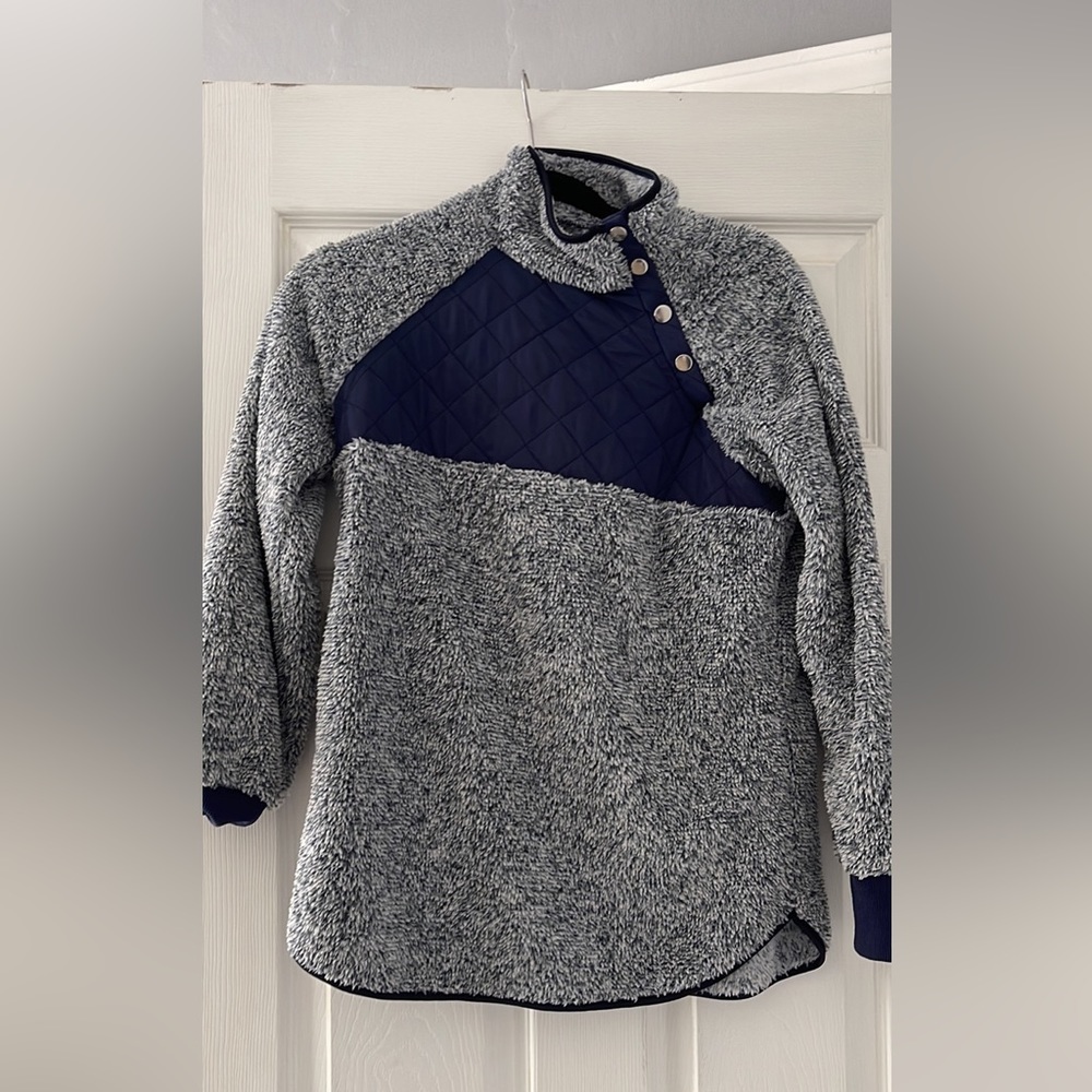 Fuzzy asymmetrical sweater